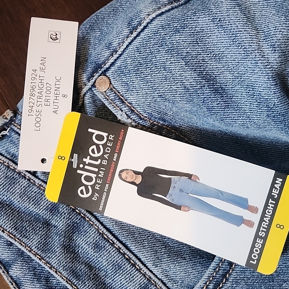 Edited By REMI BADER Women's Denim Jeans For Everbody Loose Straight Fit Size 8 - Picture 11 of 12